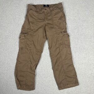 Hollister Cargo Pants Women Size L Brown Low Rise Baggy Streetwear Skater Y2K‎
